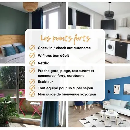 Le Metz Calais-Nord - Balcon -Plage -Commerces Exterior foto